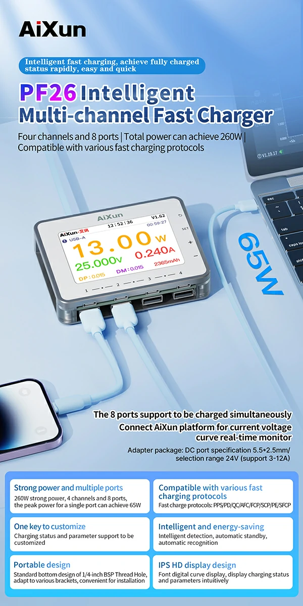 PF26 Intelligent Multi-channel Fast Charger 