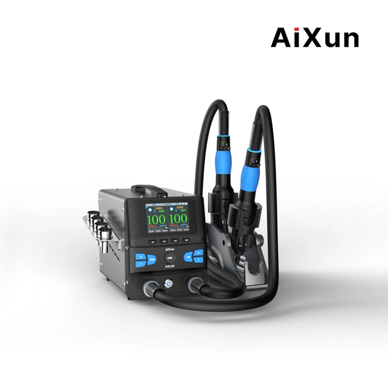 H414D Dual Channel Hot Air Rework Station Hot Air Gun for BGA Rework
